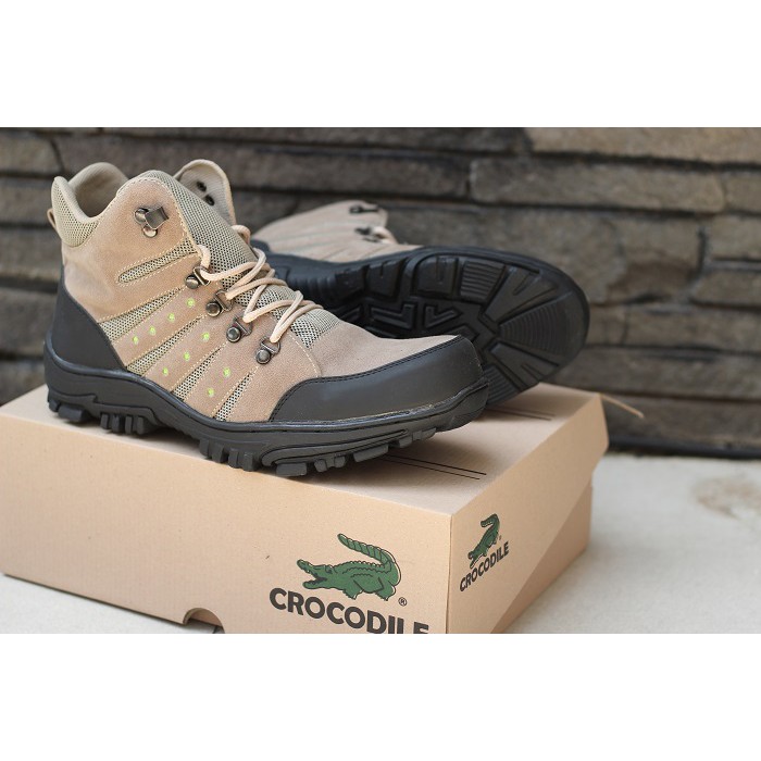 BISA COD Sepatu Boots Crocodile Macan Sepatu Pria Ujung Besi Bikers Best Seller