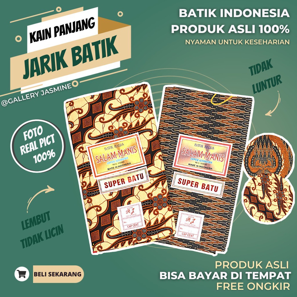 kain batik meteran solo murah  jarik batu idola wanita batik MPT SALAM MANIS galeryjasmine