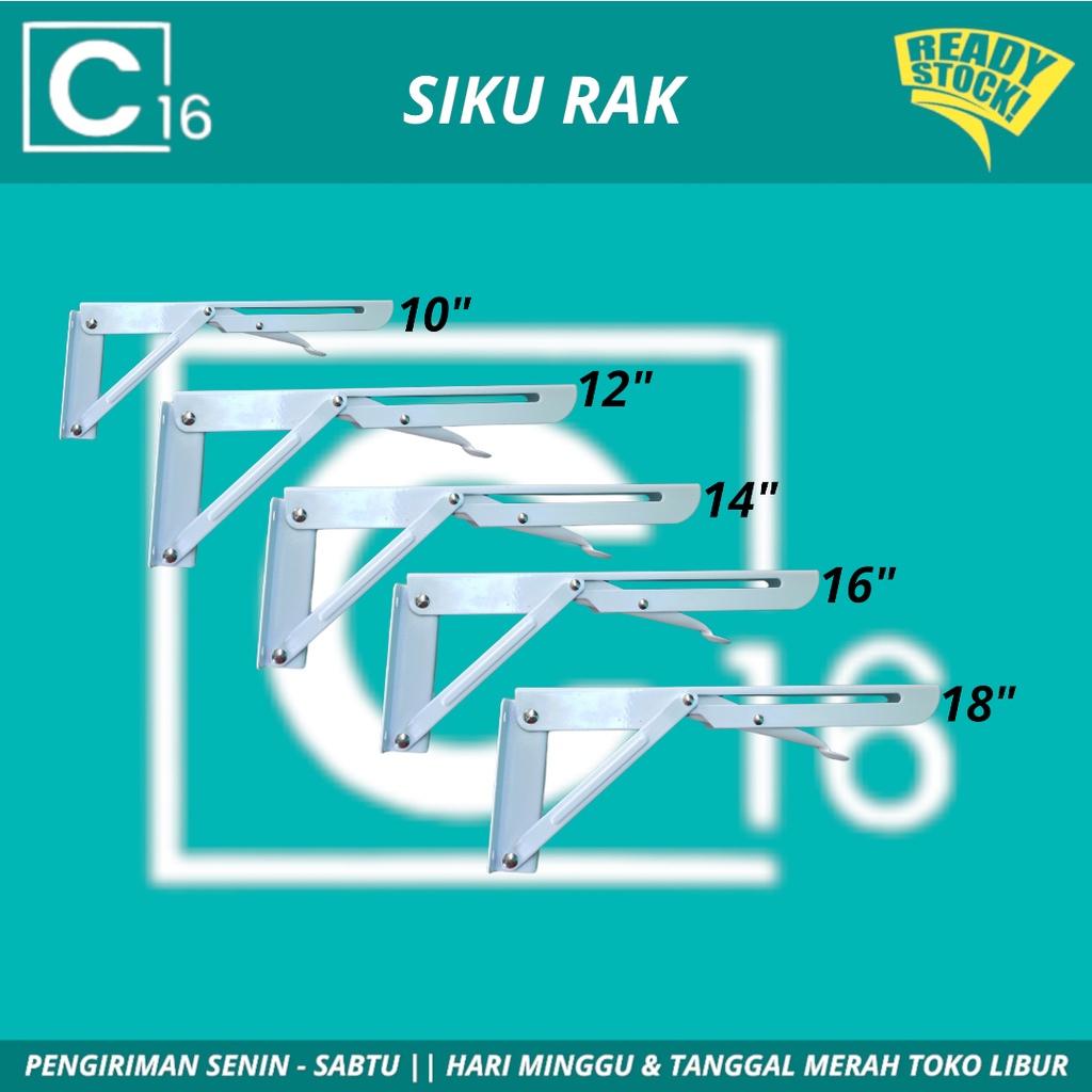 [HARGA PERPASANG] Siku Engsel Meja Lipat Dinding Stainless Stell Engsel Siku Meja Lipat Dinding Anti