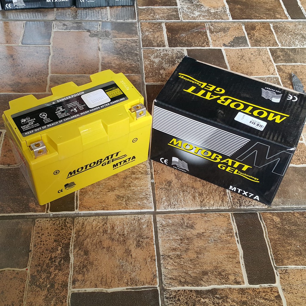 Aki Motor Motoabat Motobatt Gel MTX7A Ninja 250,Ninja Fi,Z250,KLX250 ORIGINAL