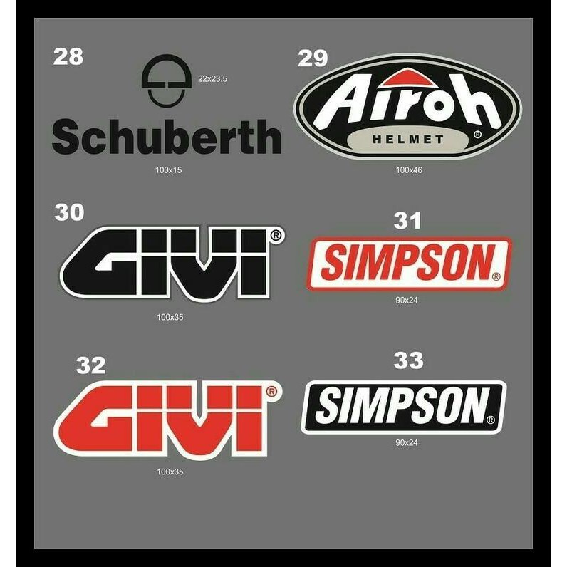 Sticker Stiker Body Helm Untuk Repair Repaint Custom Kyt Ink Arai Zeus