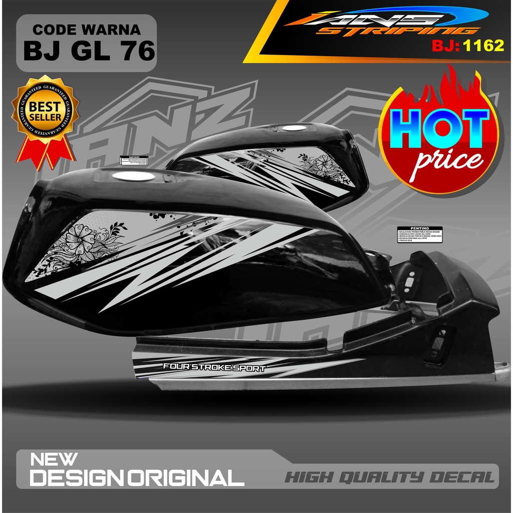 STRIPING VARIASI GL MAX SILVER  / STRIPING STICKER GL PRO