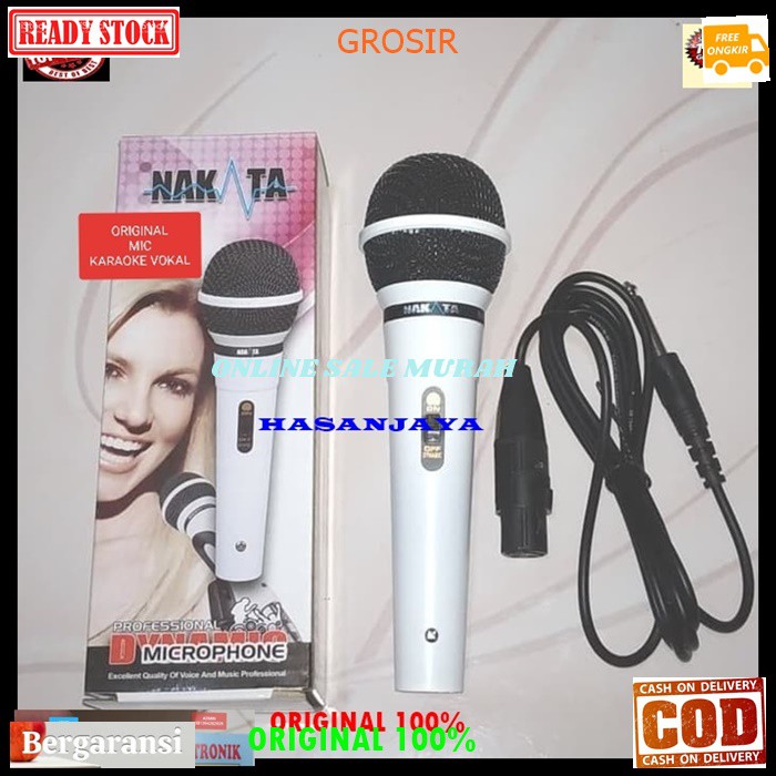 G96 Nakata Mic kabel Microphone original 100% cable mik karaoke mikrophone vocal audio sound system sistem pengeras suara pro profesional dynamic legendary musik music G96   BISA SEGALA JENIS AUDIO SOUND  Langsung nyala. Gk pake baterai  suara mantap, yg