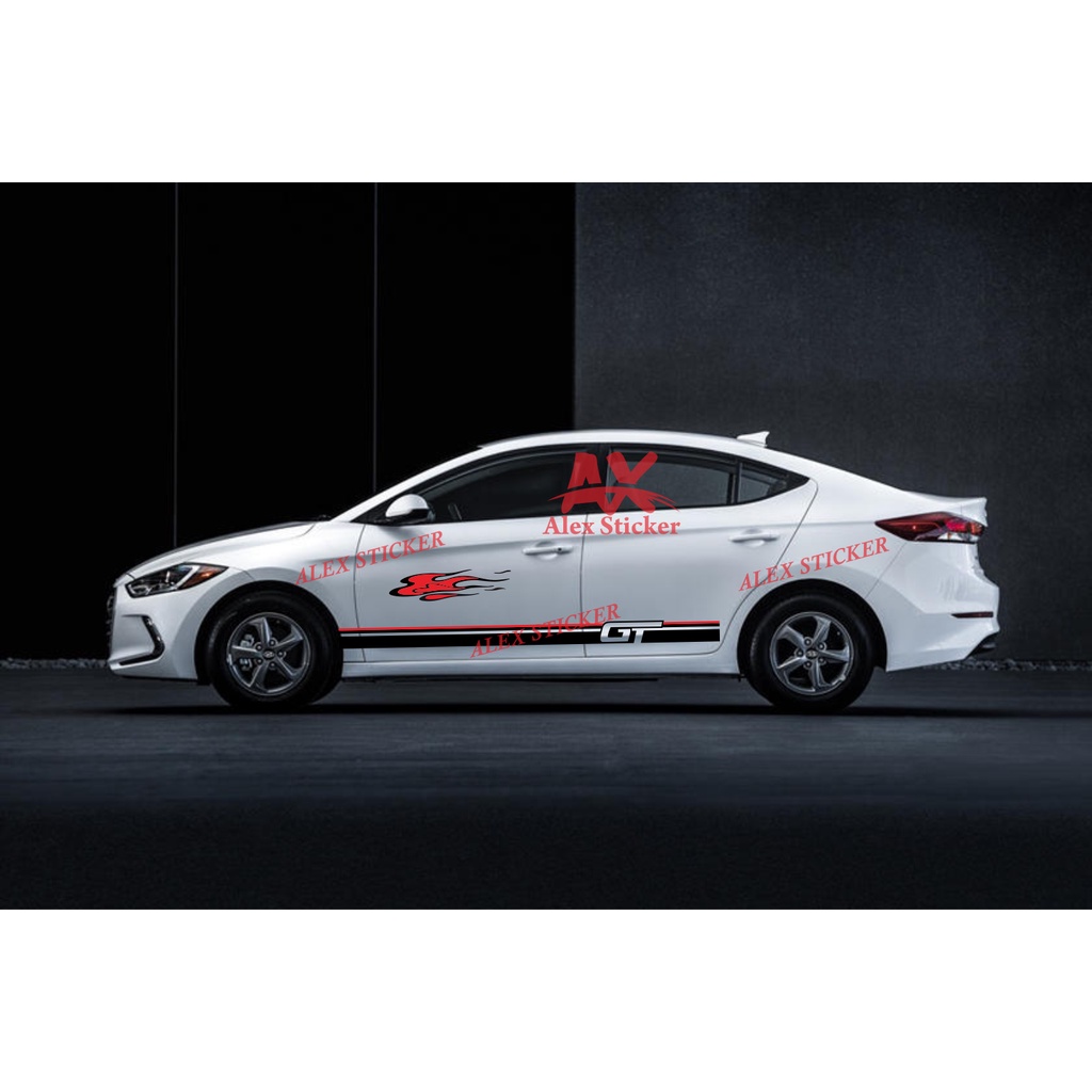 STICKER MOBIL STIKER LIST BODI MOBIL HYUNDAI ELANTRA CAMRY CIVIC VIOS SEDAN
