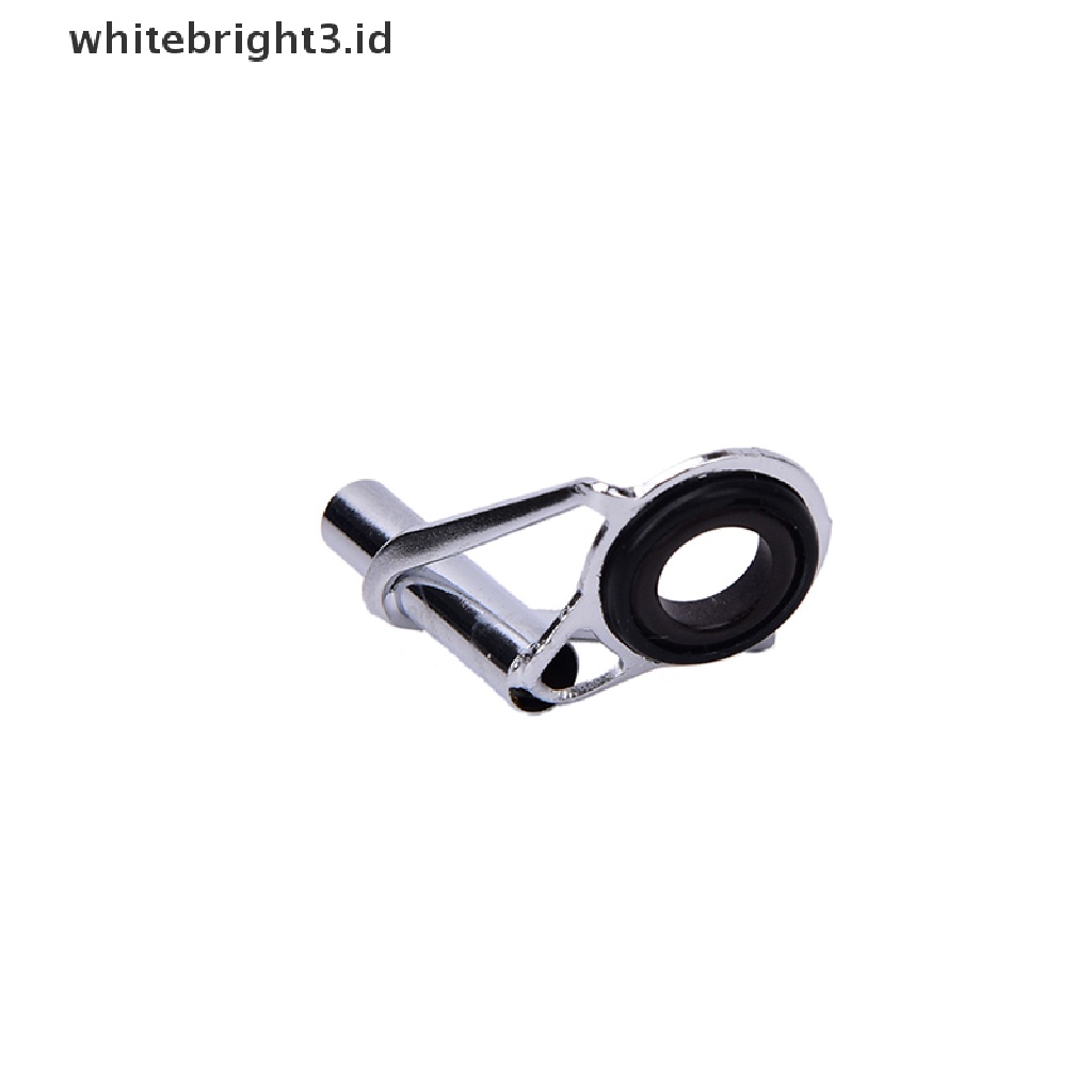 (whitebright3.id) 80pcs Ring Guide Joran Pancing 10 Ukuran Bahan Baja Warna Hitam