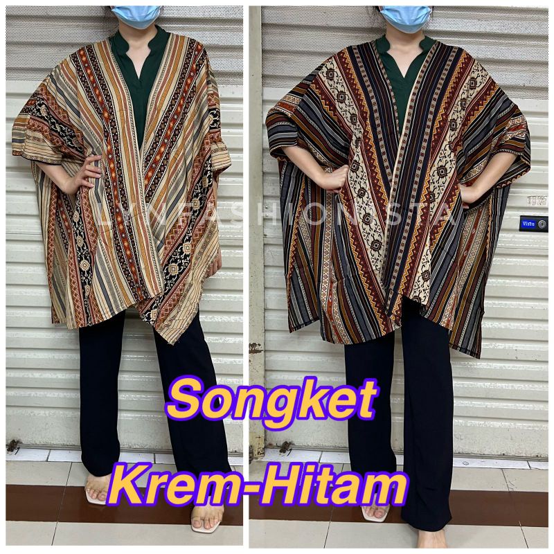 (MAX BB100 KG)OUTER JUMBO WANITA KALONG MOTIF SONGKET/KARDIGAN WANITA JUMBO MOTIF BUNGA/8866