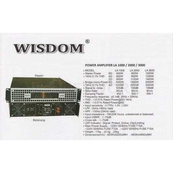 (PETI KAYU) power profesional amplifer wisdom LA 1000