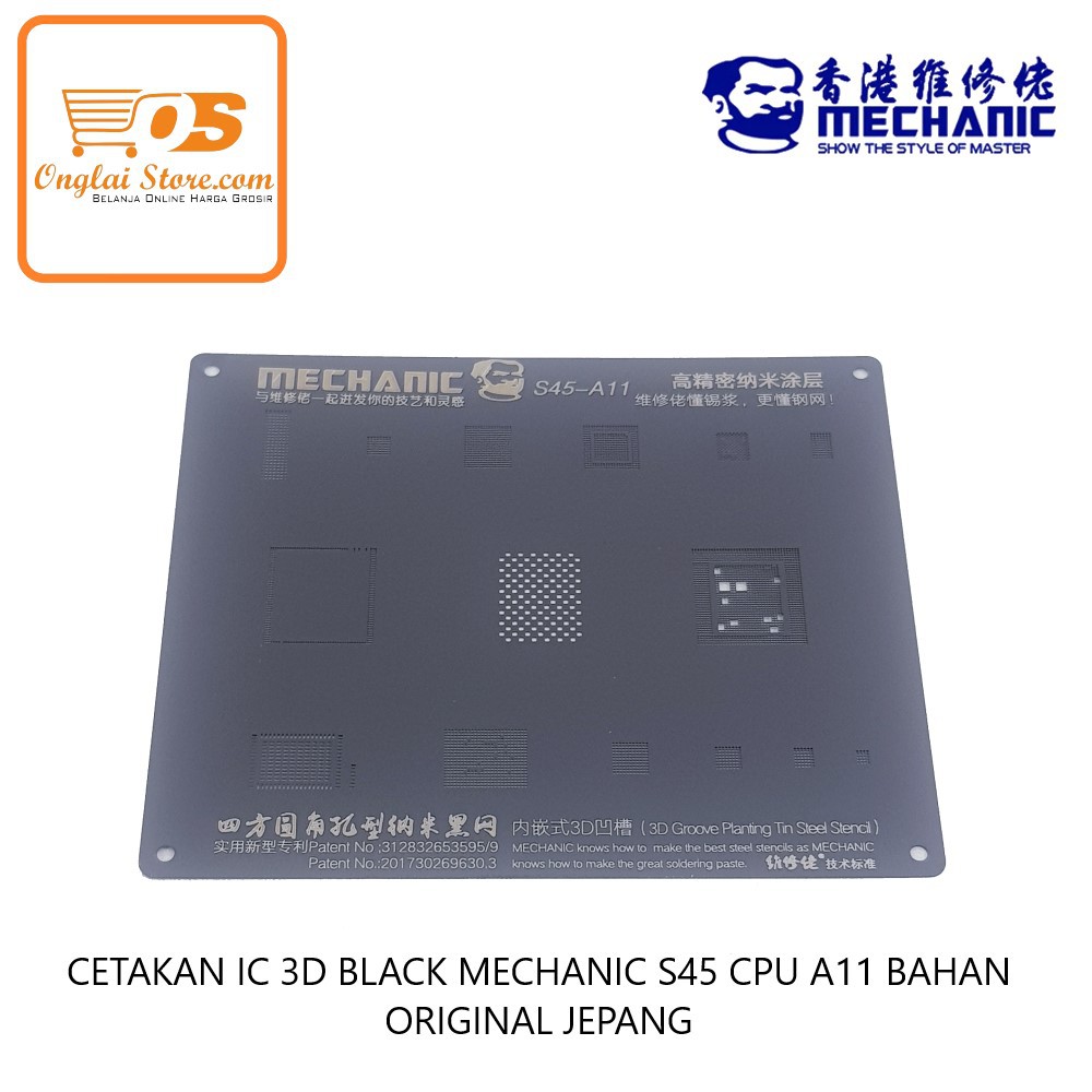 Cetakan Ic 3D Black Mechanic S45 Cpu A11 Bahan Original Jepang