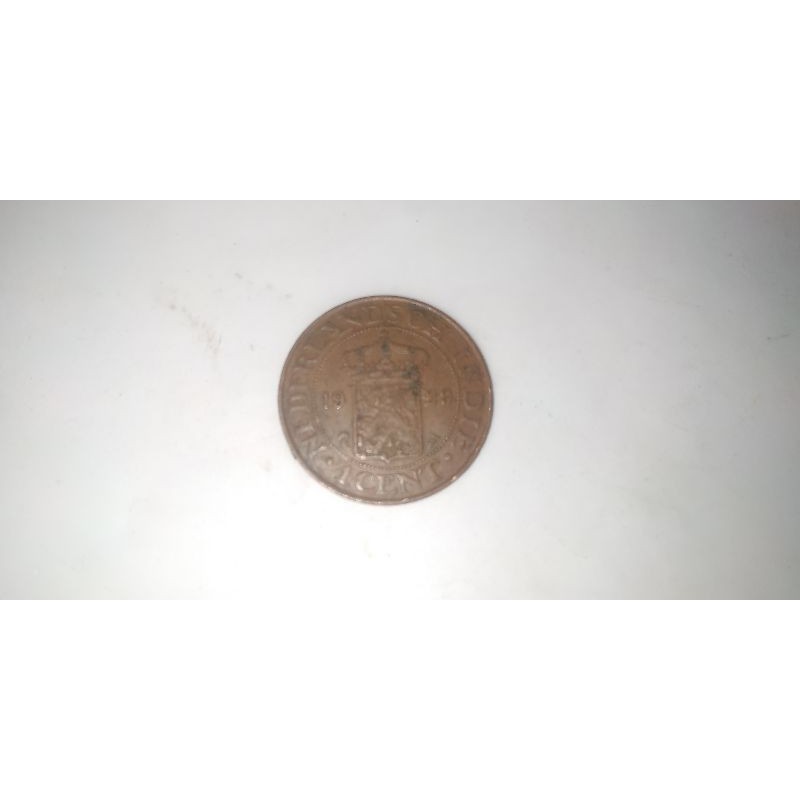 Uang Kuno Nederlandsch Indie 1 Cent Tahun 1929 ( Asli )