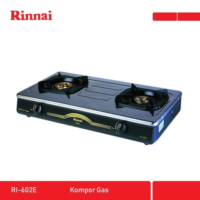 Kompor Gas Rinnai RI 602E 2 Tungku Stainless Steel