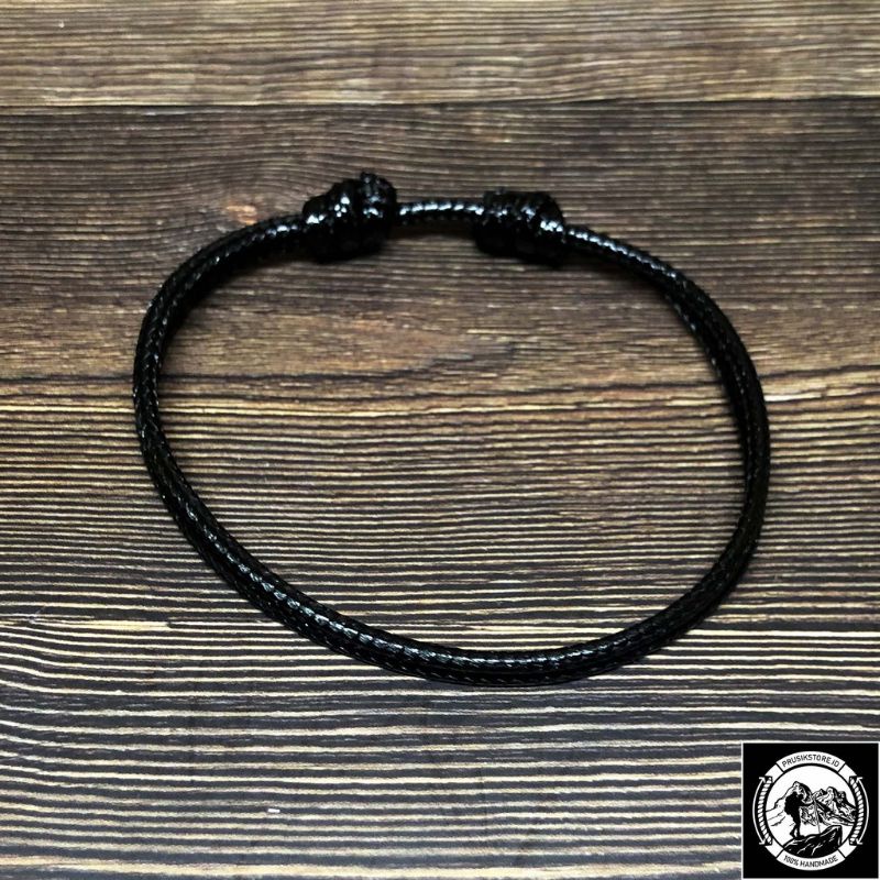 COD-GELANG PRIA WANITA SIMPEL TALI KOREA 2MM||GELANG CAUPLE TALI HITAM POLOS