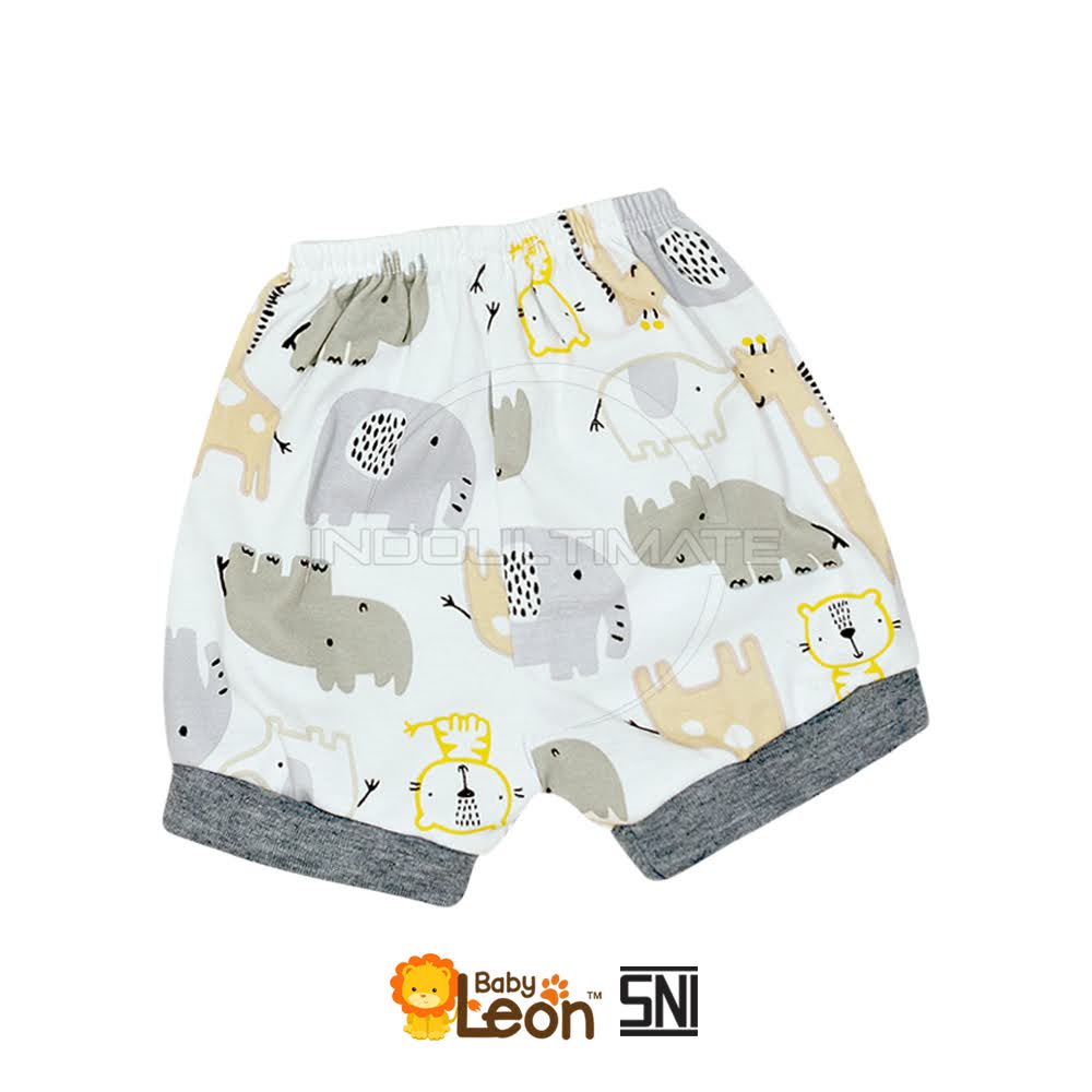 1Pcs Celana Pendek Bayi (0-3 Bulan) ZOO SERIES BABY LEON DS-117 Celana Diaper Bayi Baru Lahir Celana Anak Bayi Celana Pop Bayi Celana Bayi Harian Celana Motif Bayi