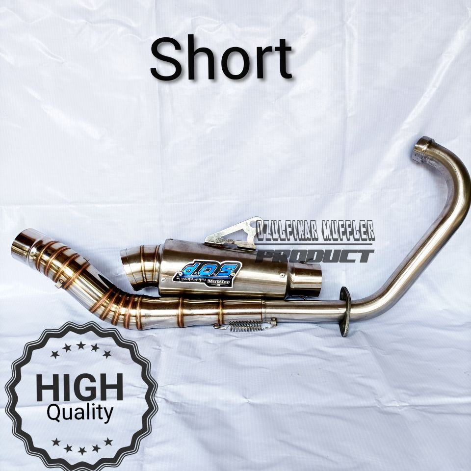 knalpot DOS muffler racing stainless cb glpro megapro tiger vixion satria fu dll-short