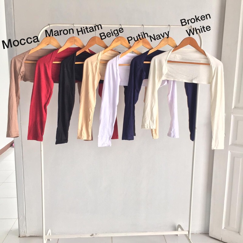 bolero MANSET inner BOLERO PREMIUM RAYON anti melorot spandex kaos manset tangan sambung standard dan jumbo manset hijab