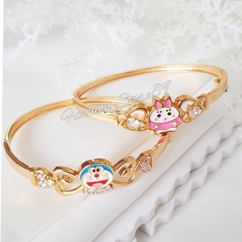 Gelang Bangle Anak bukaan Kait impor lucu xuping perhiasan lapis emas 18k  bestseller