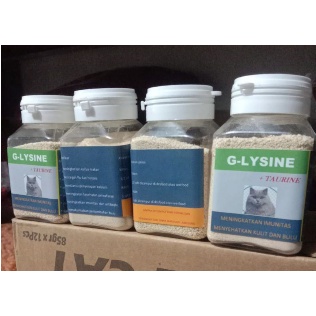 G-LYSINE plus TAURINE VITAMIN KUCING NAFSU MAKAN IMUNITAS KULIT BULU