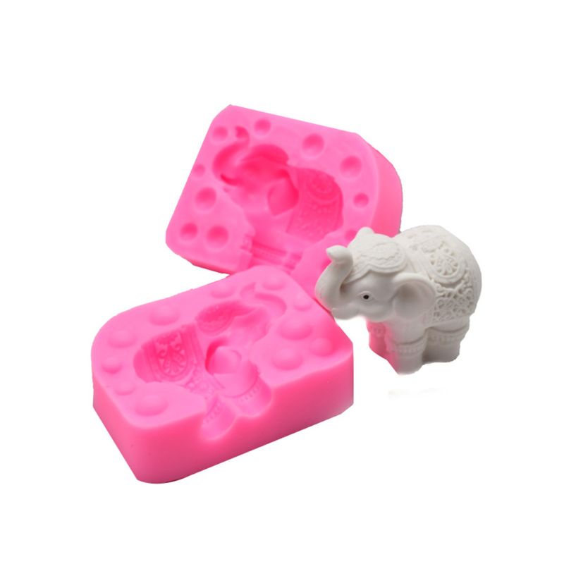 SIY  DIY Baking 3D Elephant Modeling Mold Fondant Chocolate Cake Decoration Handmade Soap Silicone Molds