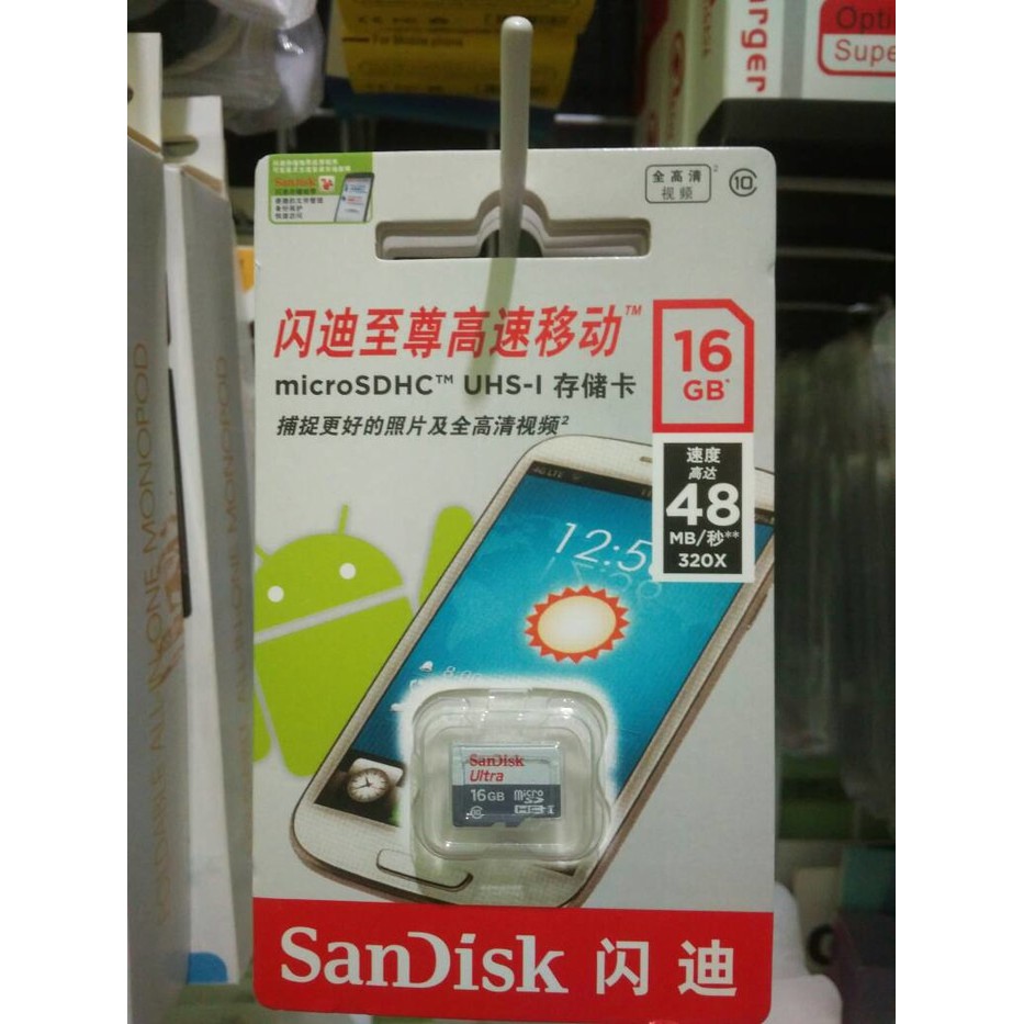 ORI Kartu memori hp sandisk ultra 16GB original 99% Micro Sd card 16 Gb TERMURAH