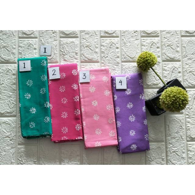 Kain batik cap garutan satu warna pastel, hijau tosca, pink fanta, baby pink, ungu