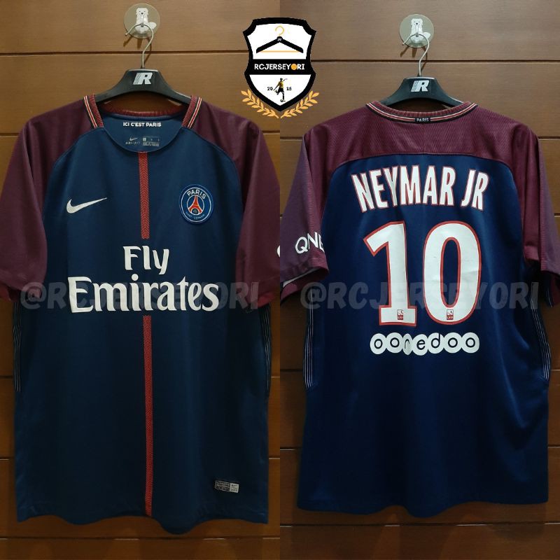 [USED] Jersey Original Paris Saint Germain / PSG Home 17/18 - Neymar (847269-430) *L* *NNS Remake*