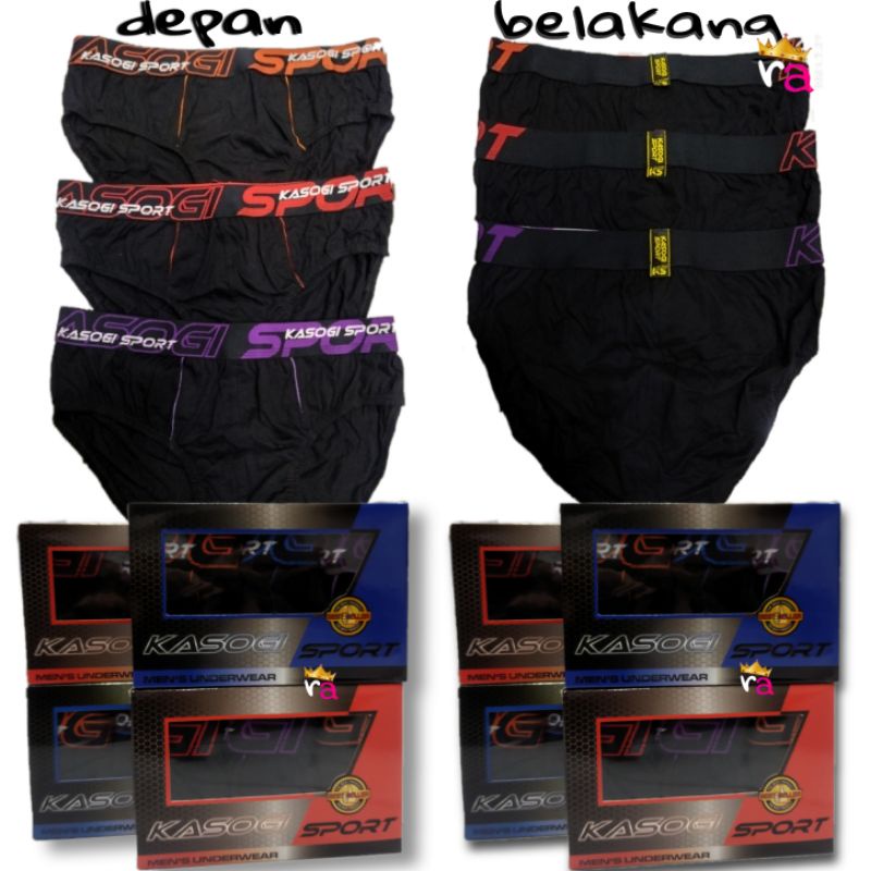 CD Kasogi Sport isi 3|Celana Dalam Pria Original Kasogi Sport M,L,XL,XXL