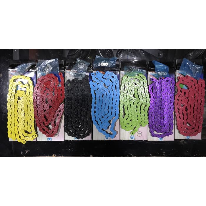 Promo Rantai Sepeda Single Speed Warna BMX / Fixie KMC Diskon