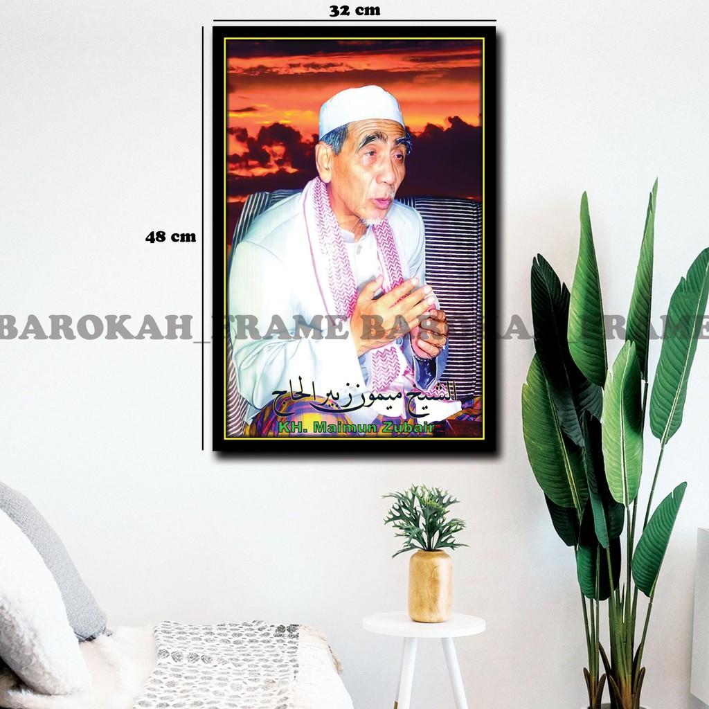 Foto Mbah Maimun Zubair KH. Maimun Zubair Gambar Poster Bingkai 32x48cm