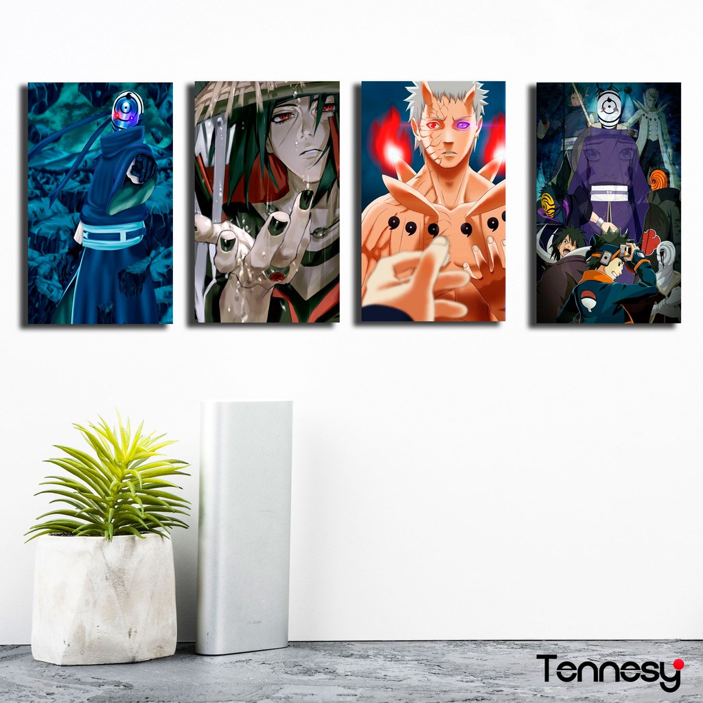 HIASAN DINDING WALL DECOR PAJANGAN POSTER DEKORASI KAMAR RUMAH NARUTO OBITO ANIME