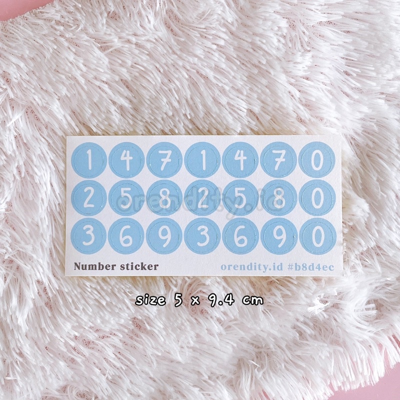 

[vinil] Sticker Angka alfabet/alphabet warna bulat bunga