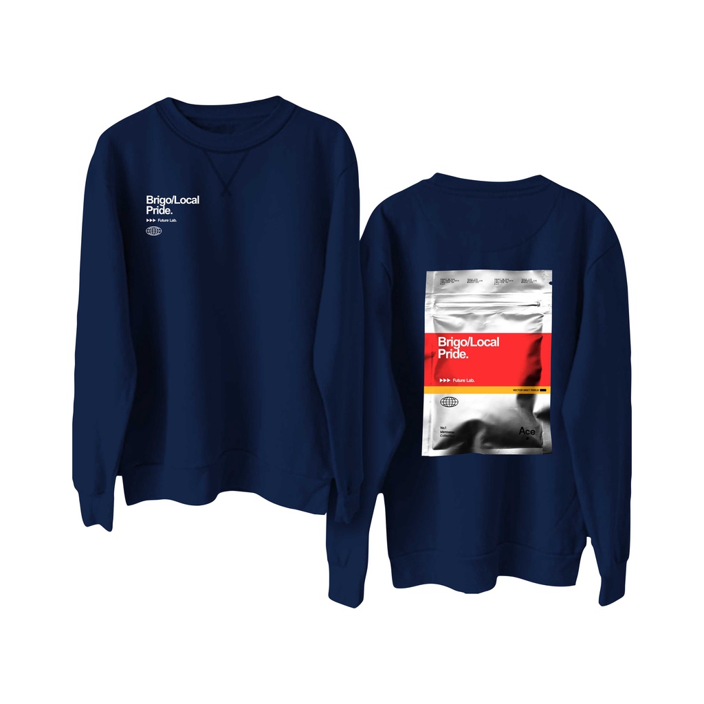 BRIGO Basic Sweatshirt  future lab II Sweater Crewneck BRIGO future lab Sablon DTF Fleece Cotton II SIZE M-XXL (Pria &amp; Wanita) Free stiker&amp;Gantungan Kunci