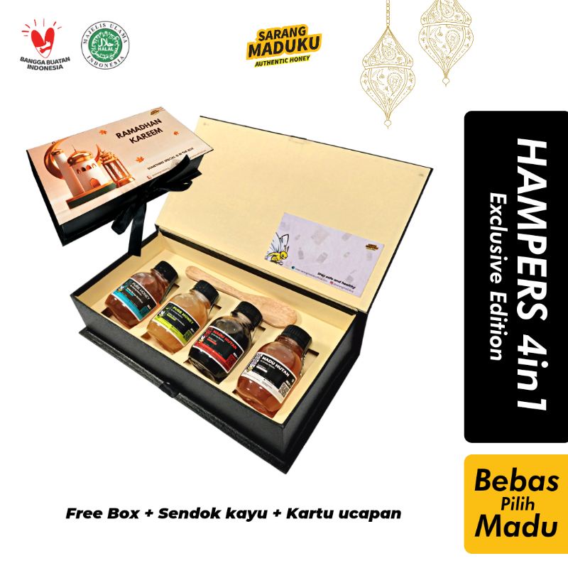 

Custome Hampers Madu Special Idul Fitri 1443 H Lebaran Exclusive Parcel Gift Box Sarang Maduku