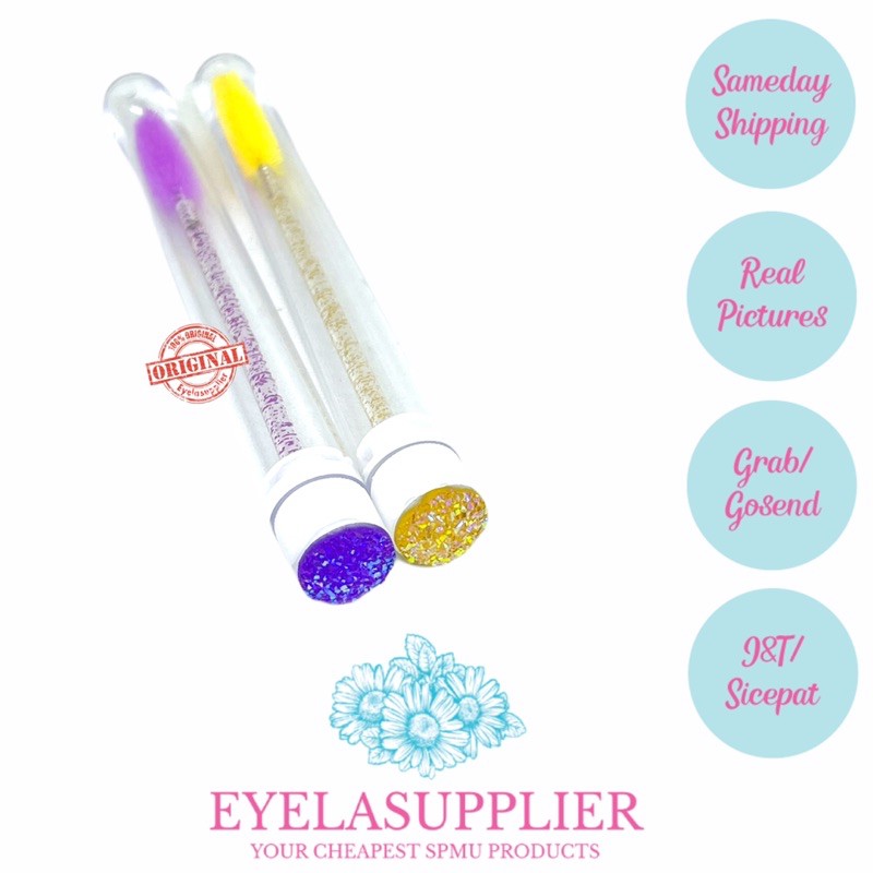 mascara wand glitter dengan tabung with TUBE sisir bulu mata disposal kuas brush maskara