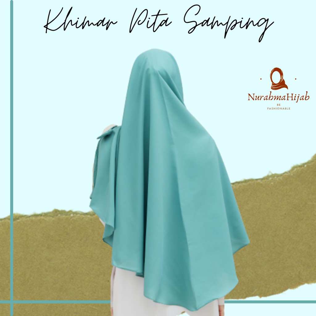 Jilbab Instan Khimar Belah Pita Samping Pinguin Wolfis