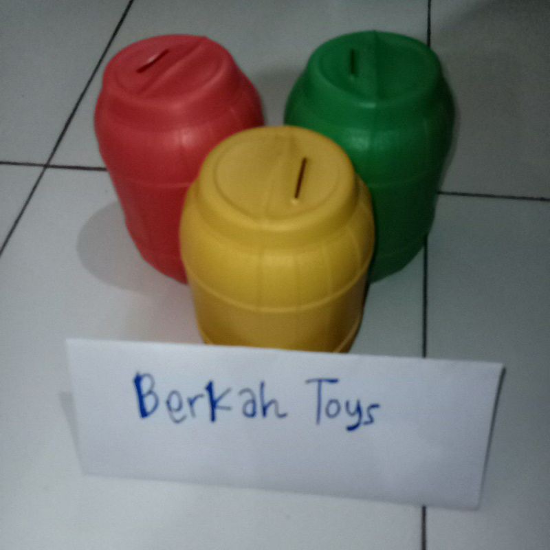 Celengan Plastik Kecil Warna Warni Mainan Anak Perempuan Laki Cowo Cewek Edukasi Toko Grosir Murah