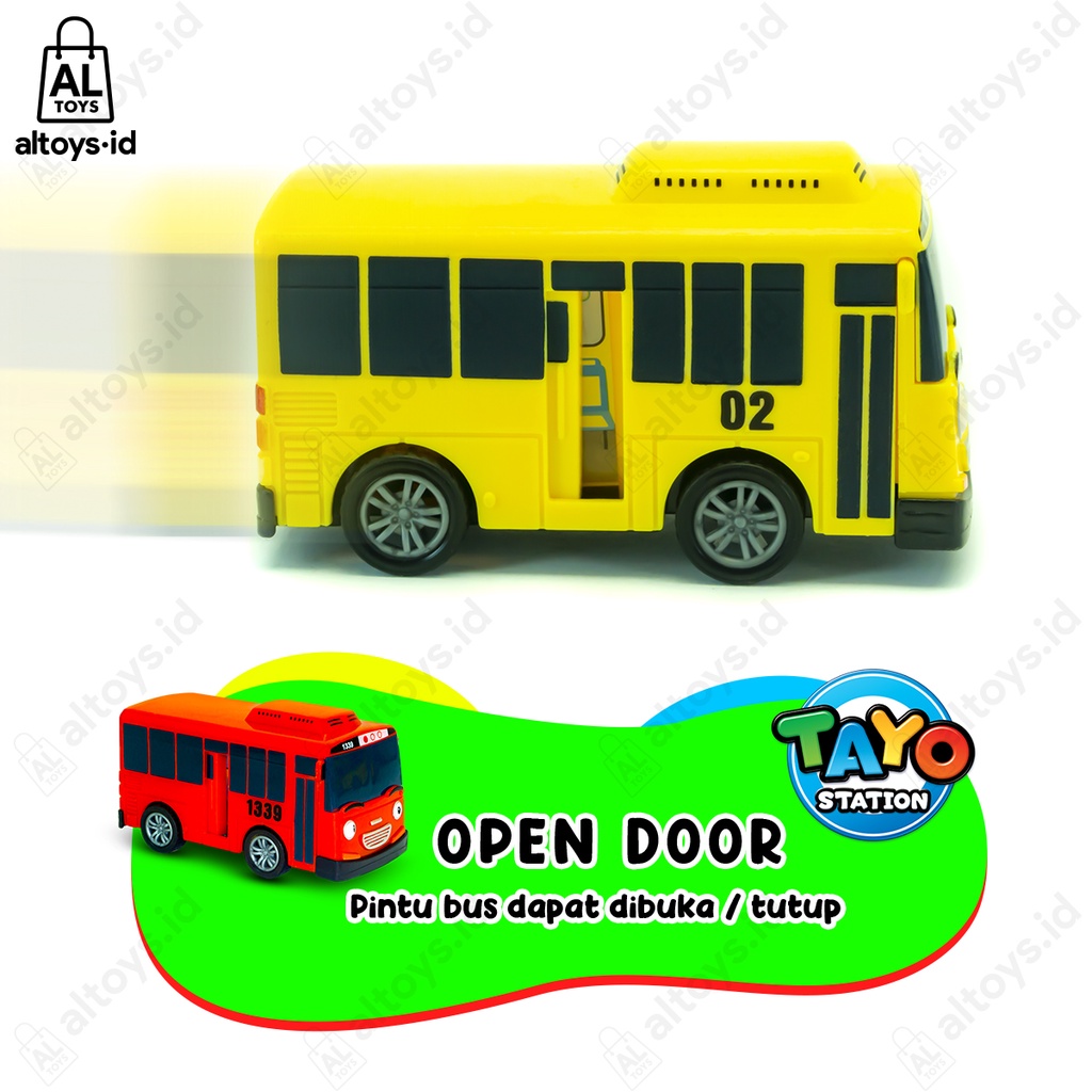 MAINAN MOBIL BUS TAYOO PULLBACK SLIDING DOOR MURAH