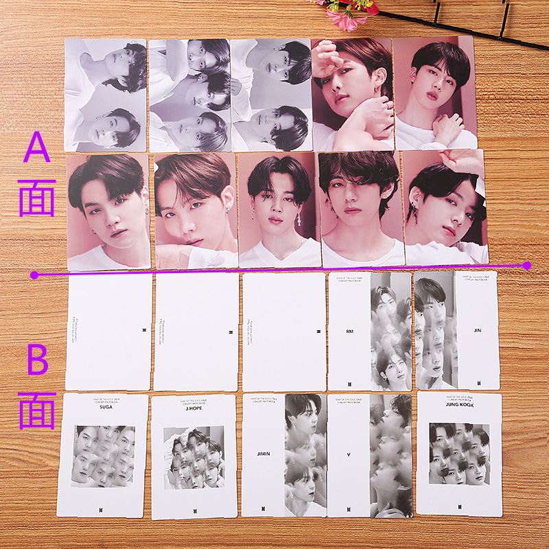 Kartu Lomo Kpop Bts Map Of The Soul On: E Color Untuk Koleksi / Hadiah