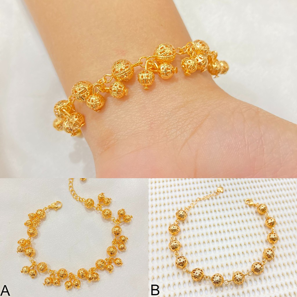 [NOIN] Gelang Tangan Wanita Jurai Bola Kerawang - Aksesoris Perhiasan GR-004