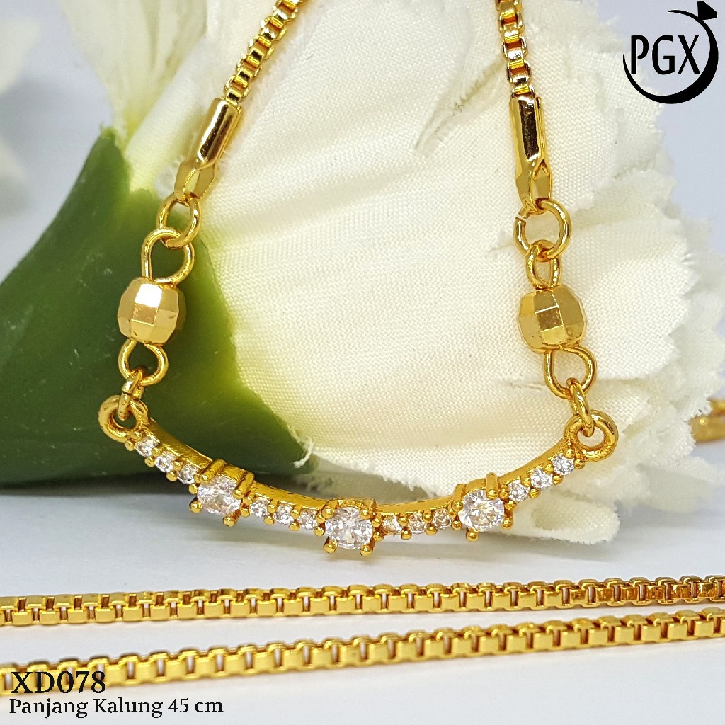 PGX Kalung Wanita Xuping Aksesoris Fashion Perhiasan Lapis Emas Premium - XD008