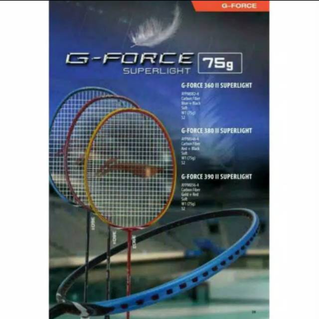 LINING G FORCE 360 380 390 G ll - RAKET BADMINTON