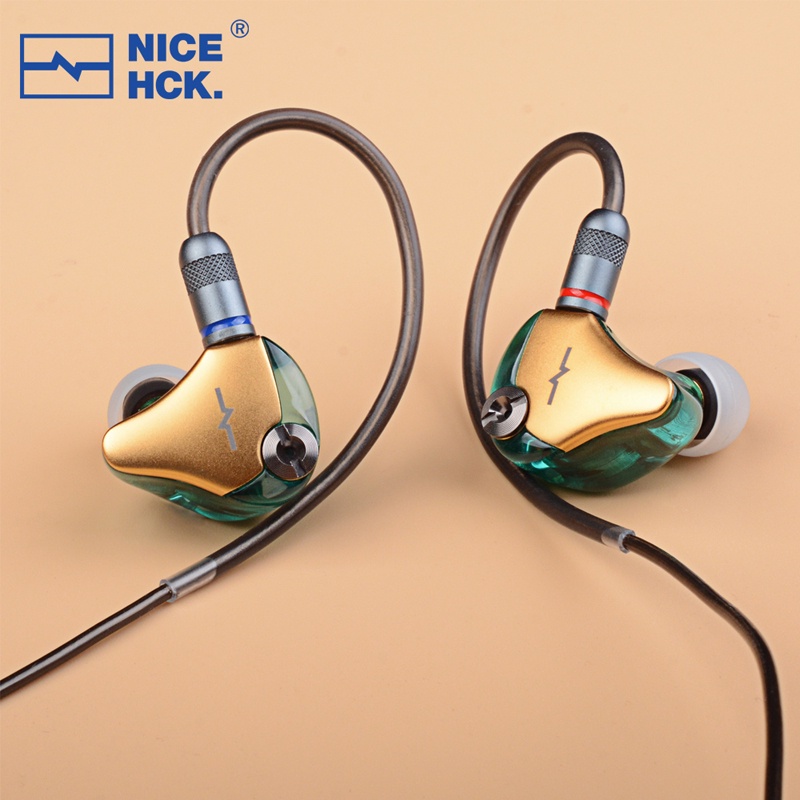 Nicehck M5 Headset Earbuds Resin HIFI IEM 4BA + 1ddd Driver Music 0.78mm 2pin 3 Gaya Dapat Dilepas