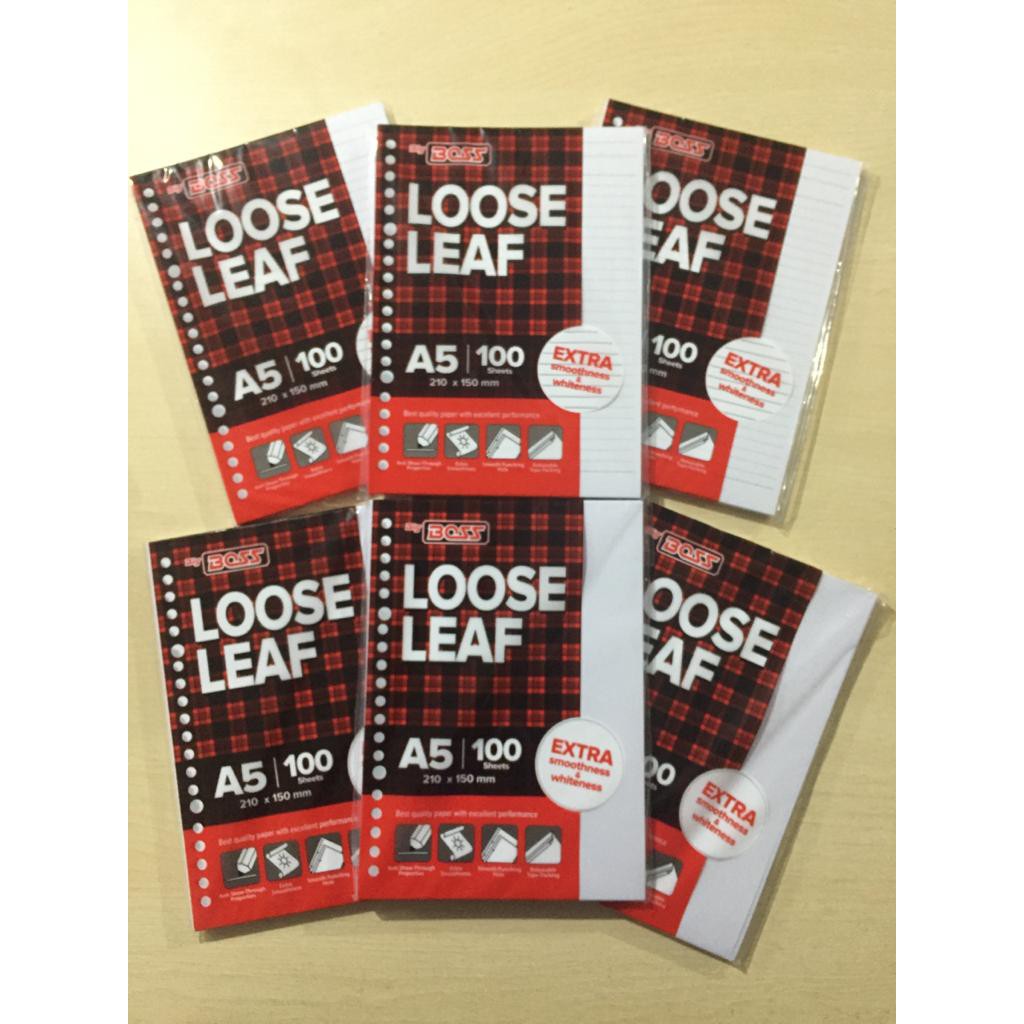 

Kertas File Loose Leaf BIG BOSS Uk. A5 - 100 lbr