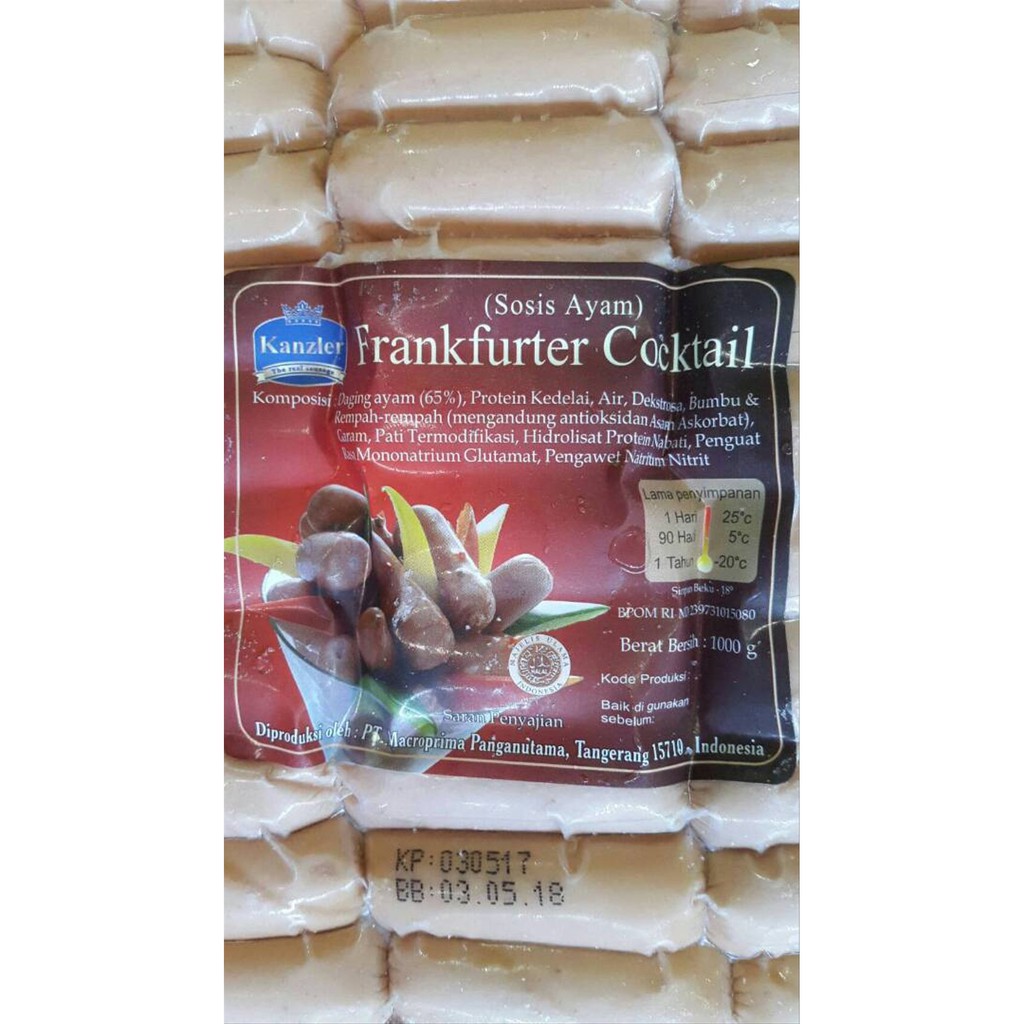 

KANZLER SOSIS FRANKFURTER COCKTAIL 1KG Limited