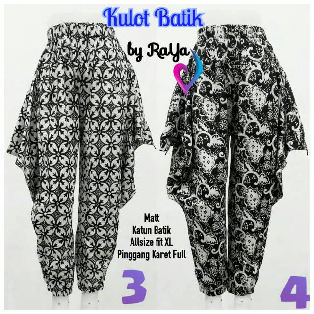  KULOT  ALADDIN  BATIK  bahan katun celana  kondangan Shopee 