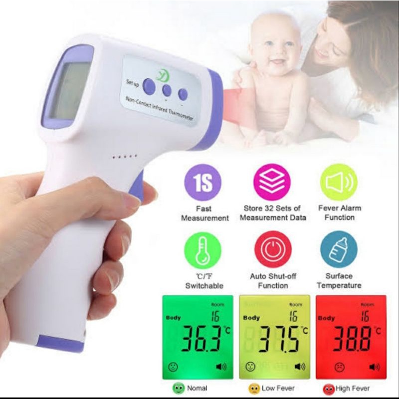 Termometer infrared termometer sentuh termogun thermometer thermogun pengukur suhu badan cek suhu