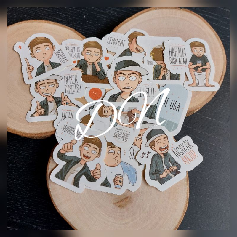 

isi 15 pcs stiker kertas glossy bocah kekinian sticker glossy karakter line bocah kekinian