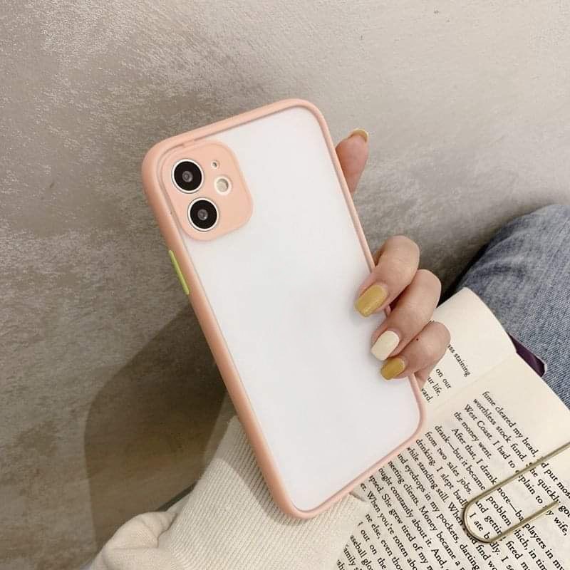 IPHONE Casing Ponsel Desain Pinggiran Warna Matte Lengkap Kompatibel Dengan Iphone12 13 11 Pro Max X Xs Max Xr6023