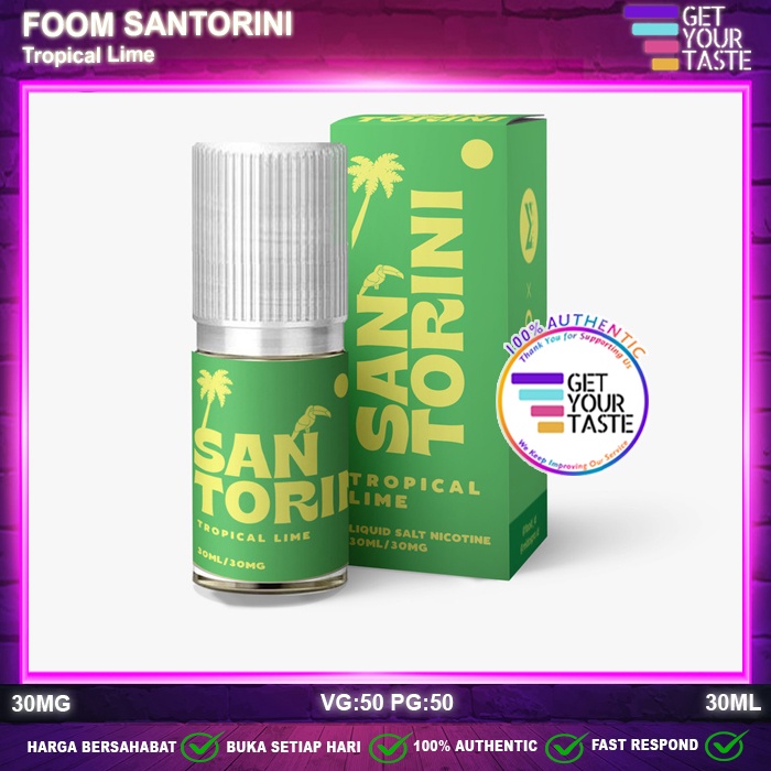 Liquid Foom Santorini Tropical Lime Salt Nic 30ML by Foom