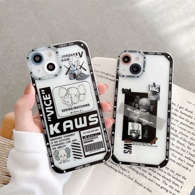 Softcase Clear Lens Motif Vice Kaws For Oppo Realme Vivo Xiaomi Samsung Infinix