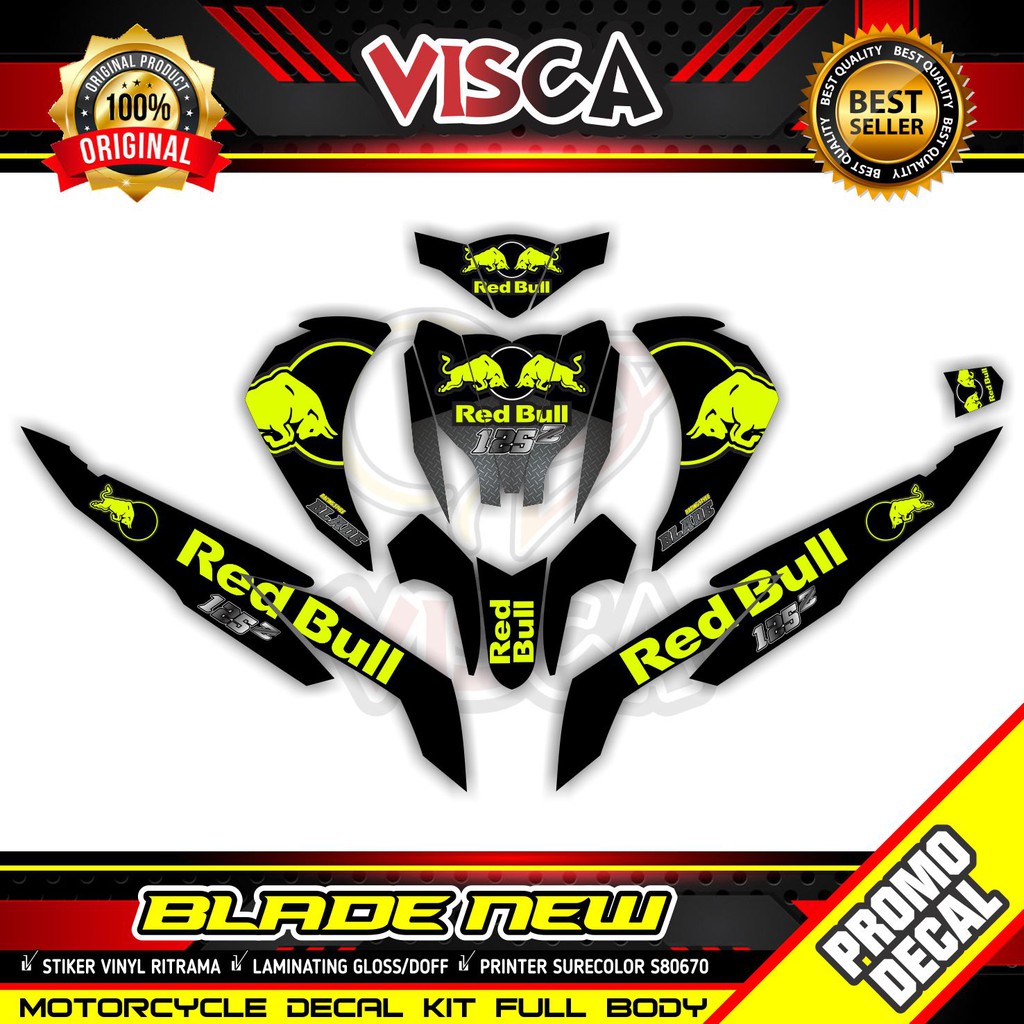 Decal Blade 125 New Stiker Blade 125 Variasi Full Body striping blade 125 variasi Stiker Motor Blade