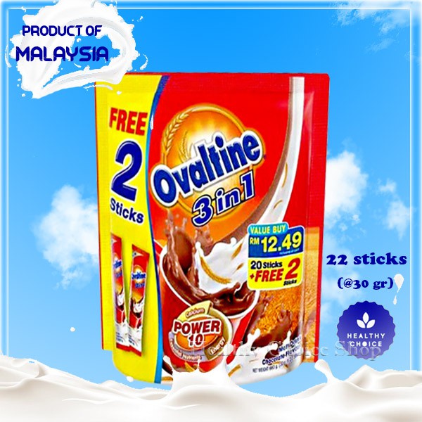 

SUSU OVALTINE 3 IN 1 CHOCOLATE FLAVOUR RASA COKELAT IMPORT MALAYSIA